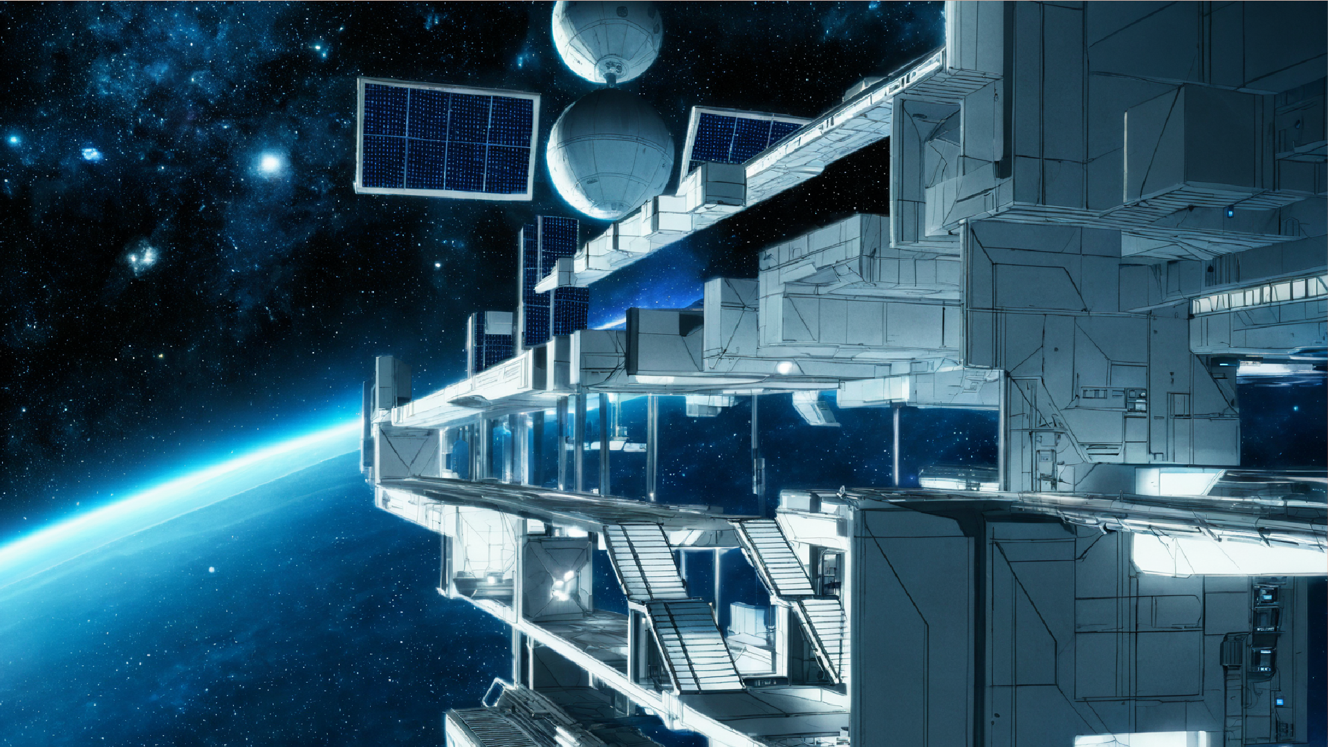 Exterior perspective of the Interstellar Space Station