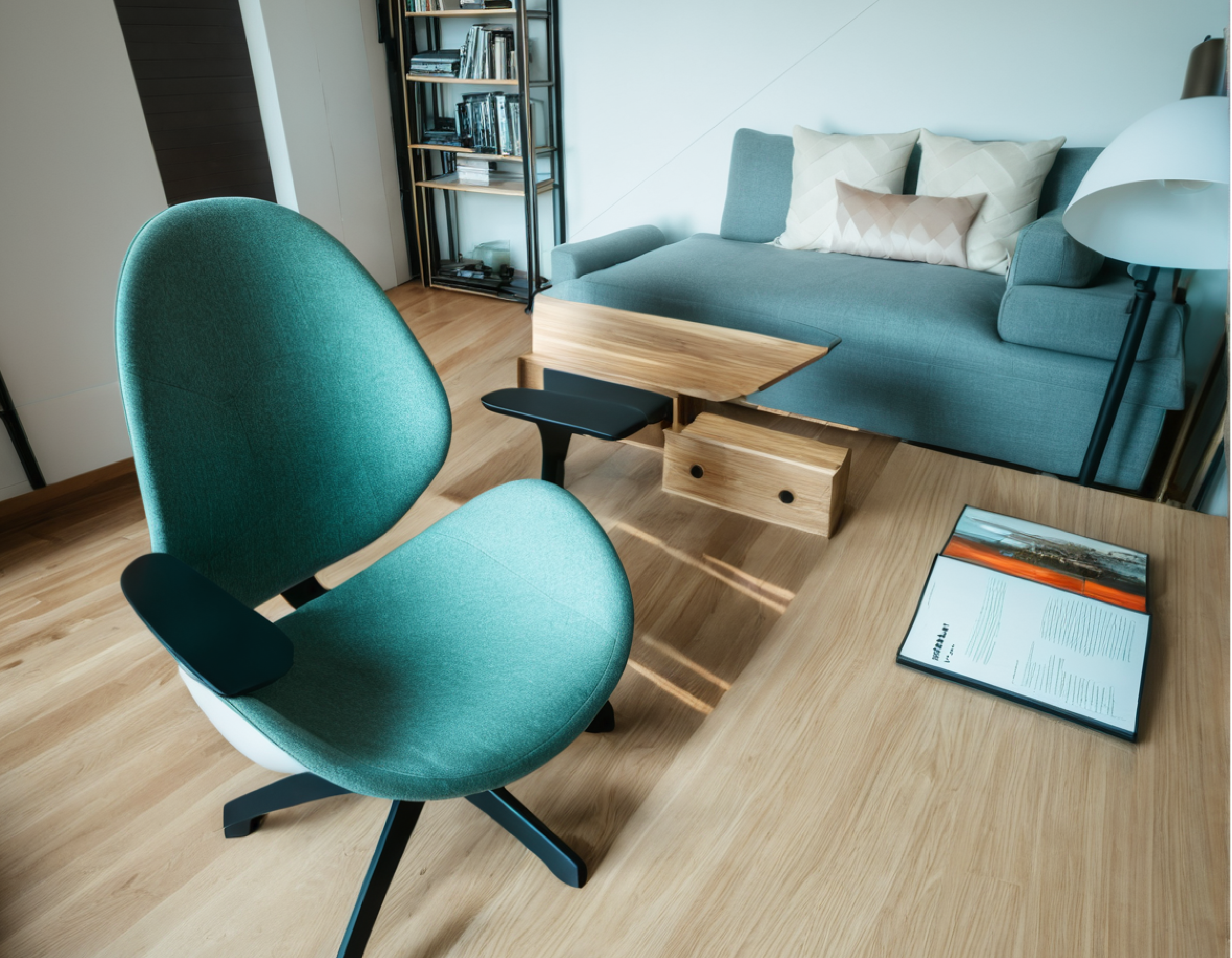 Interior of a small room with minimalist design