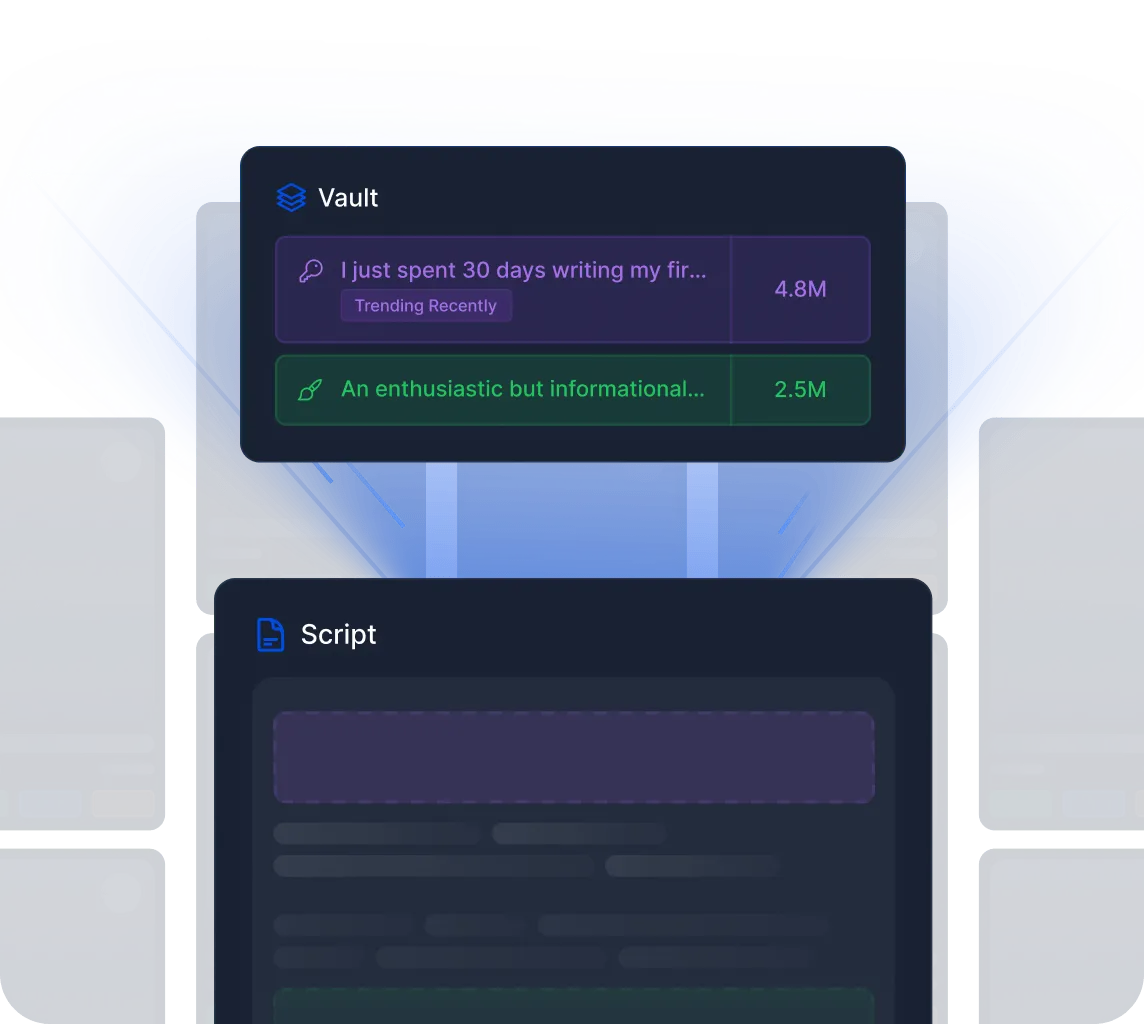 a screenshot of an interface to generate scripts
