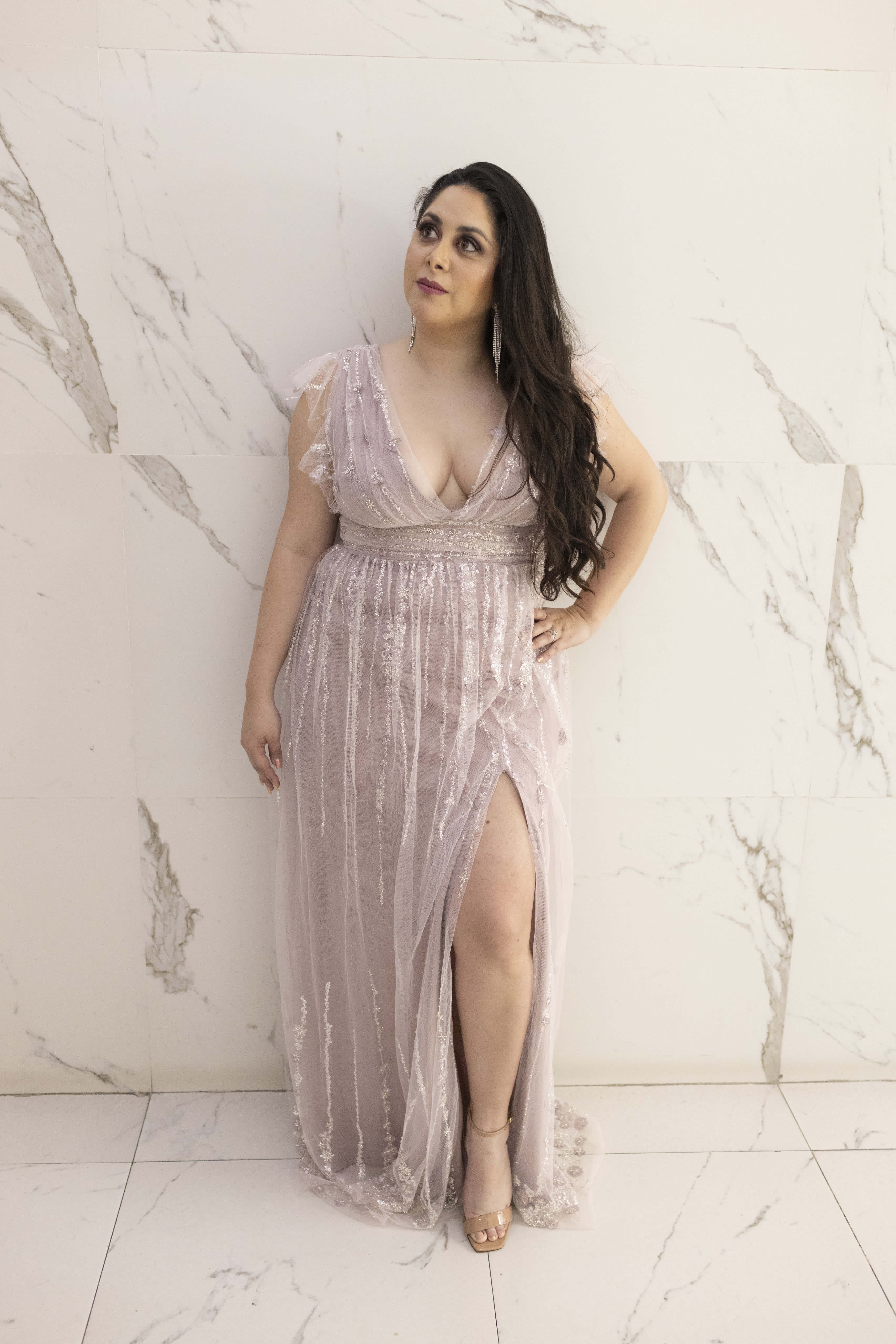 Detalle de mangas con tul translúcido