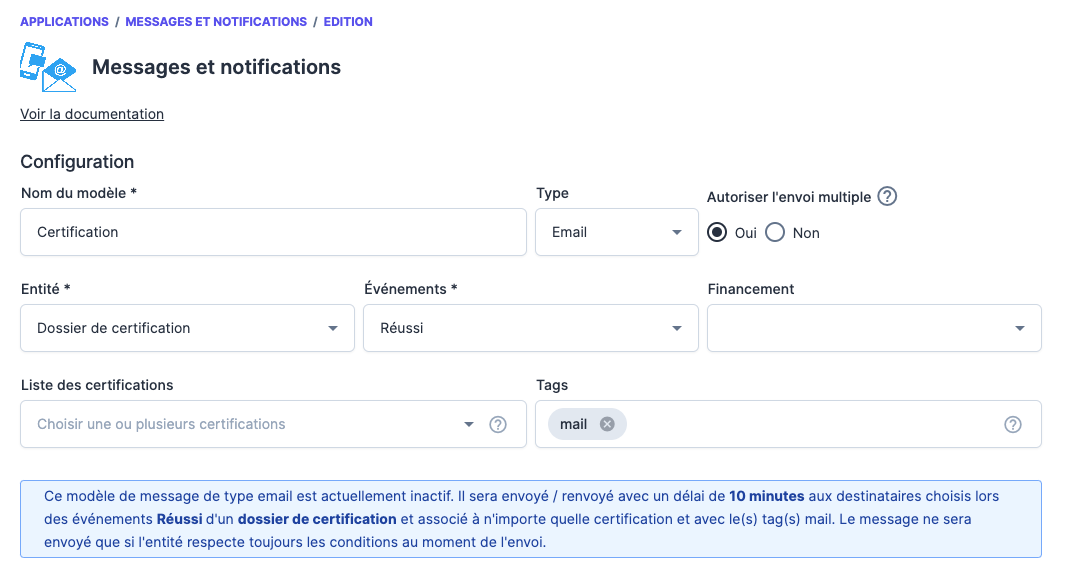 Automatisation des communications