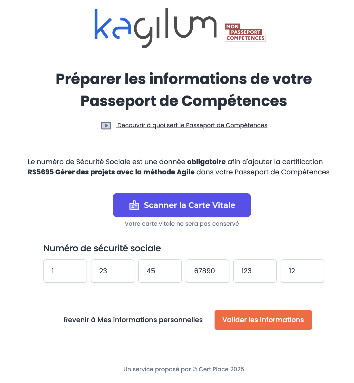 Accrochage via NIR (numéro de sécurité sociale)