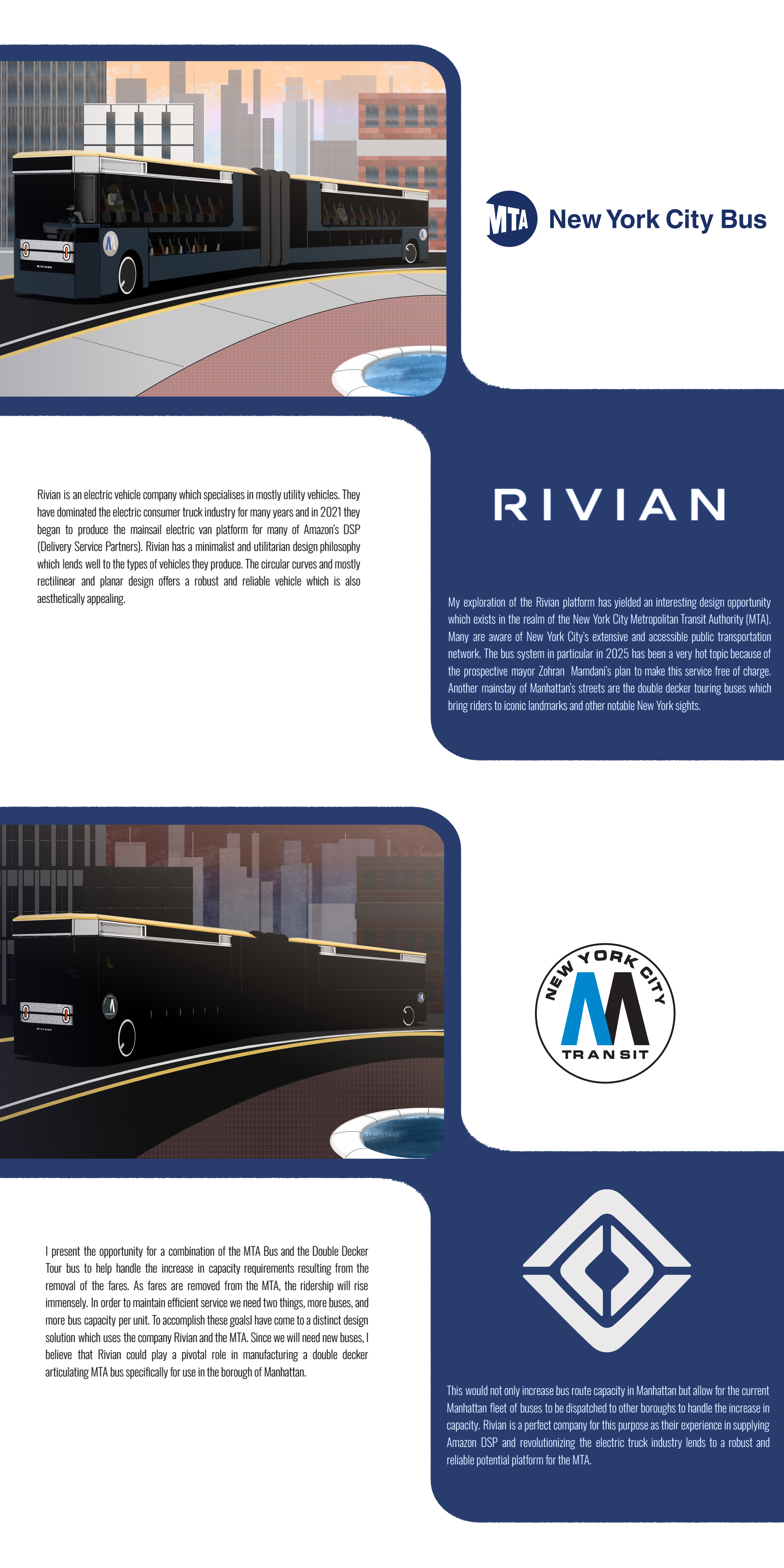 Justin S. Millien Speculative Municipality Rivian for NYC MTA Bus Services