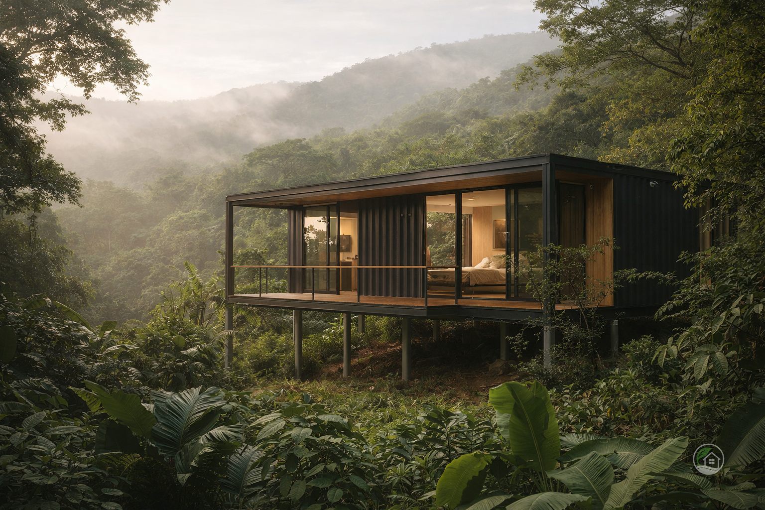Exploring ArcaVida Image Container Home in the middle of the forest