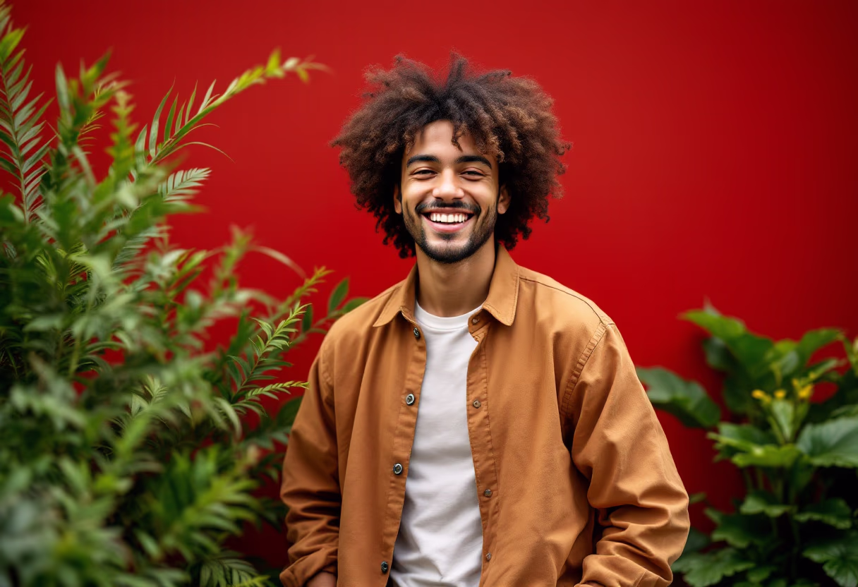 image of a happy customer (for a landscaping service)