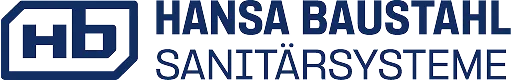 Logo von HANSA BAUSTAHL SANITÄRSYSTEME mit einem stilisierten HBS-Symbol.