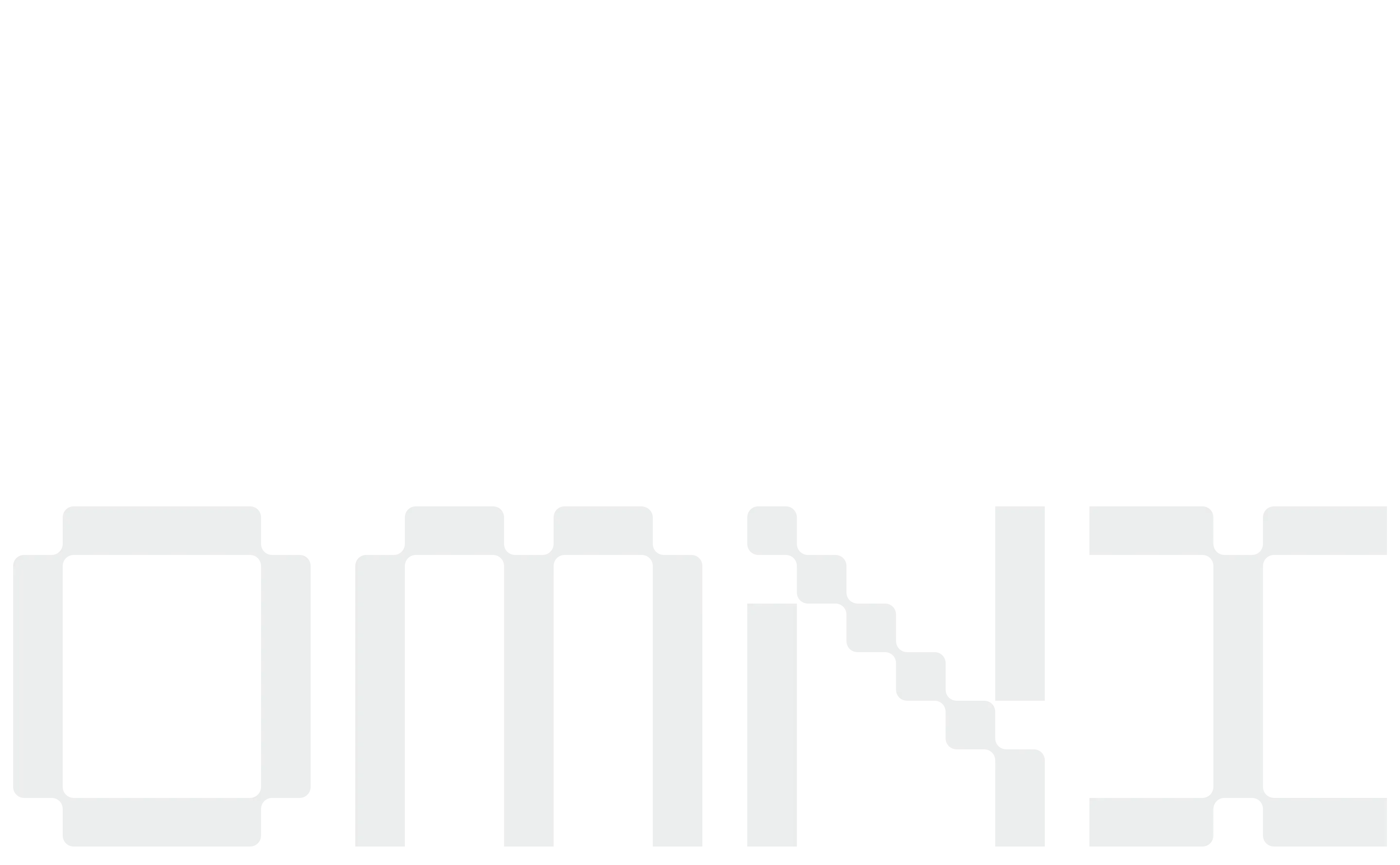 Animated pixelated text spelling the word 'OMNI'.