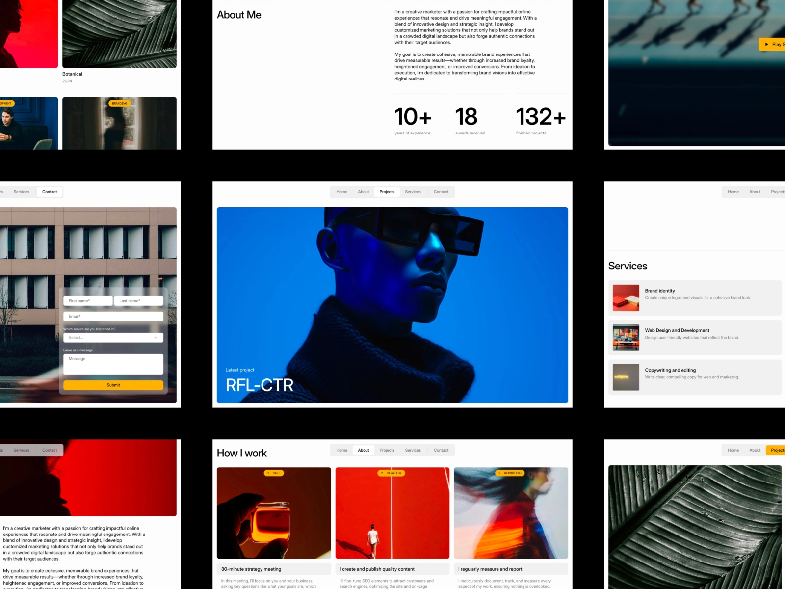 Modern Minimal Portfolio Framer Template for Creatives