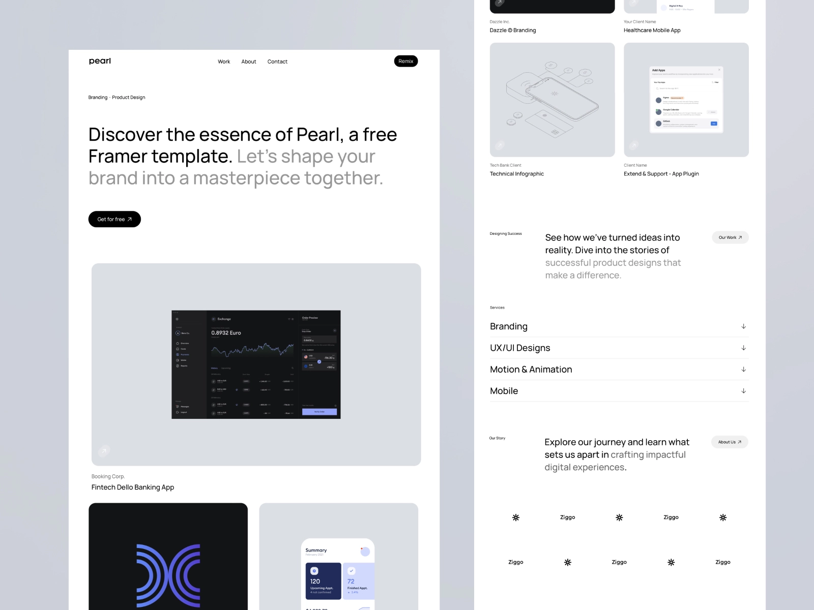 Free Creative Portfolio Framer Template