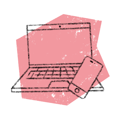 Illustration d'un ordinateur et d'un smartphone