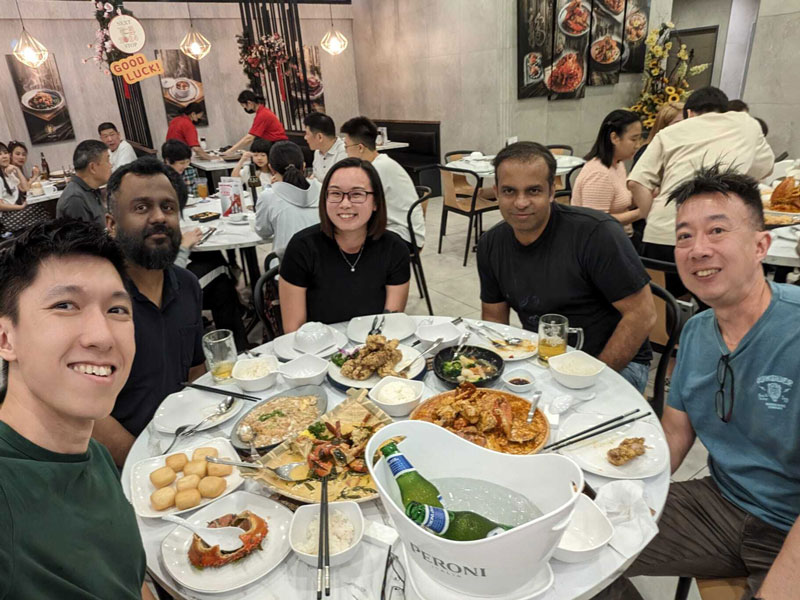 Team dinner in Singapore
