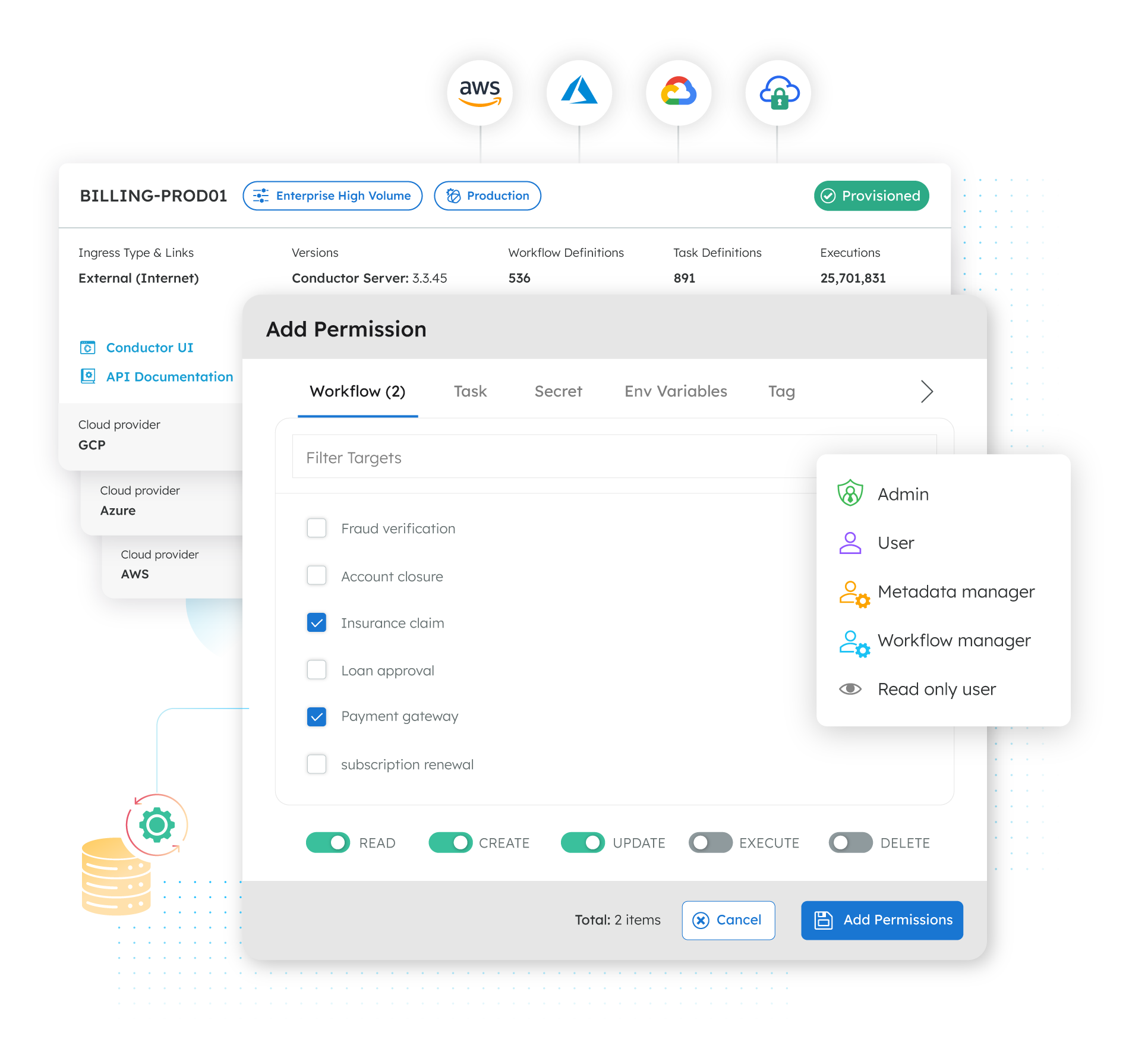 Secure workflows UI