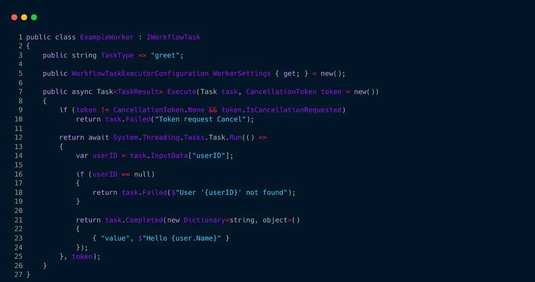 CSharp code snippet