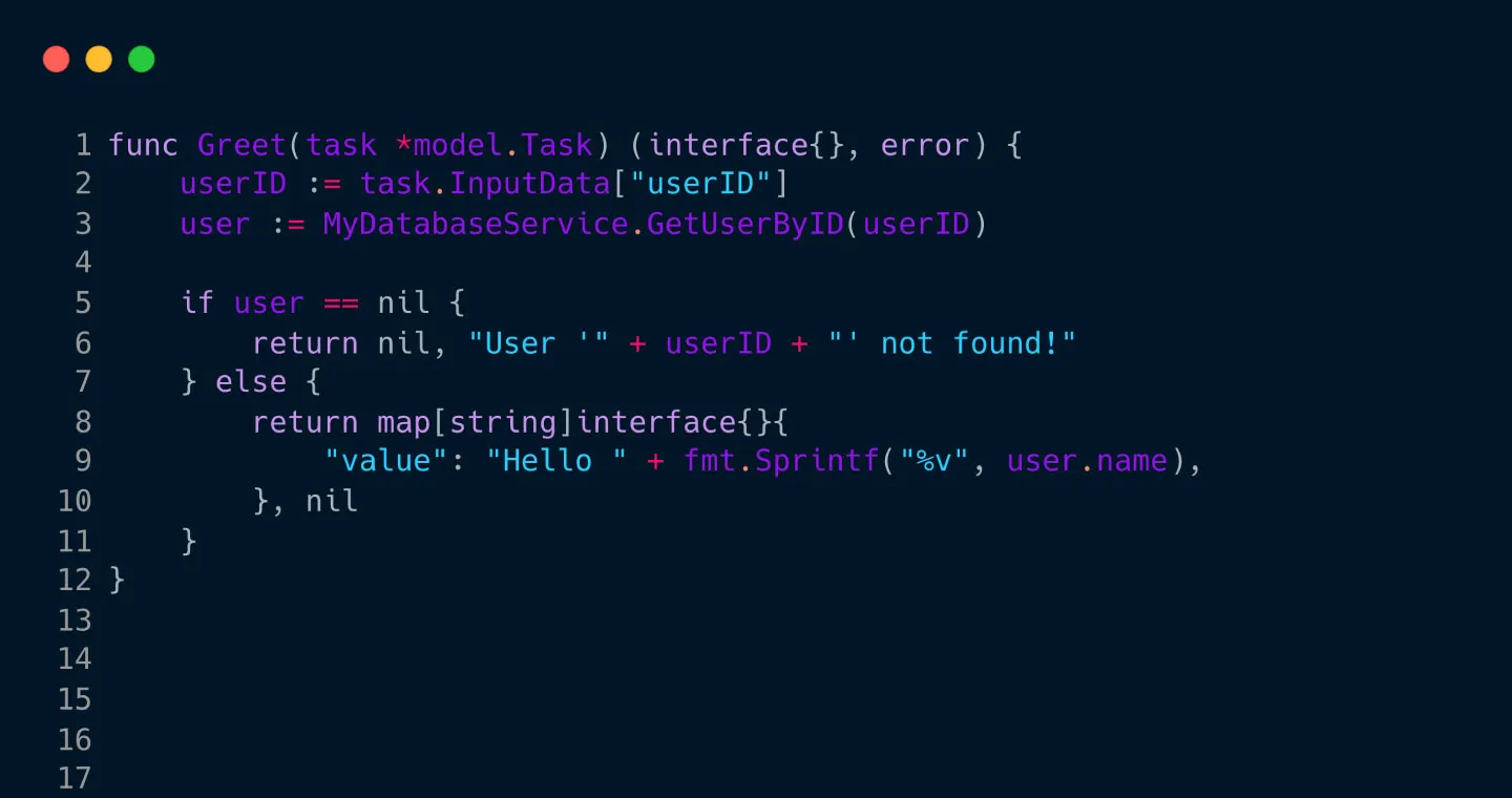GoLang code snippet