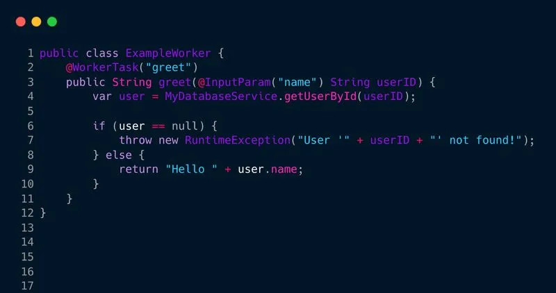 Java code snippet