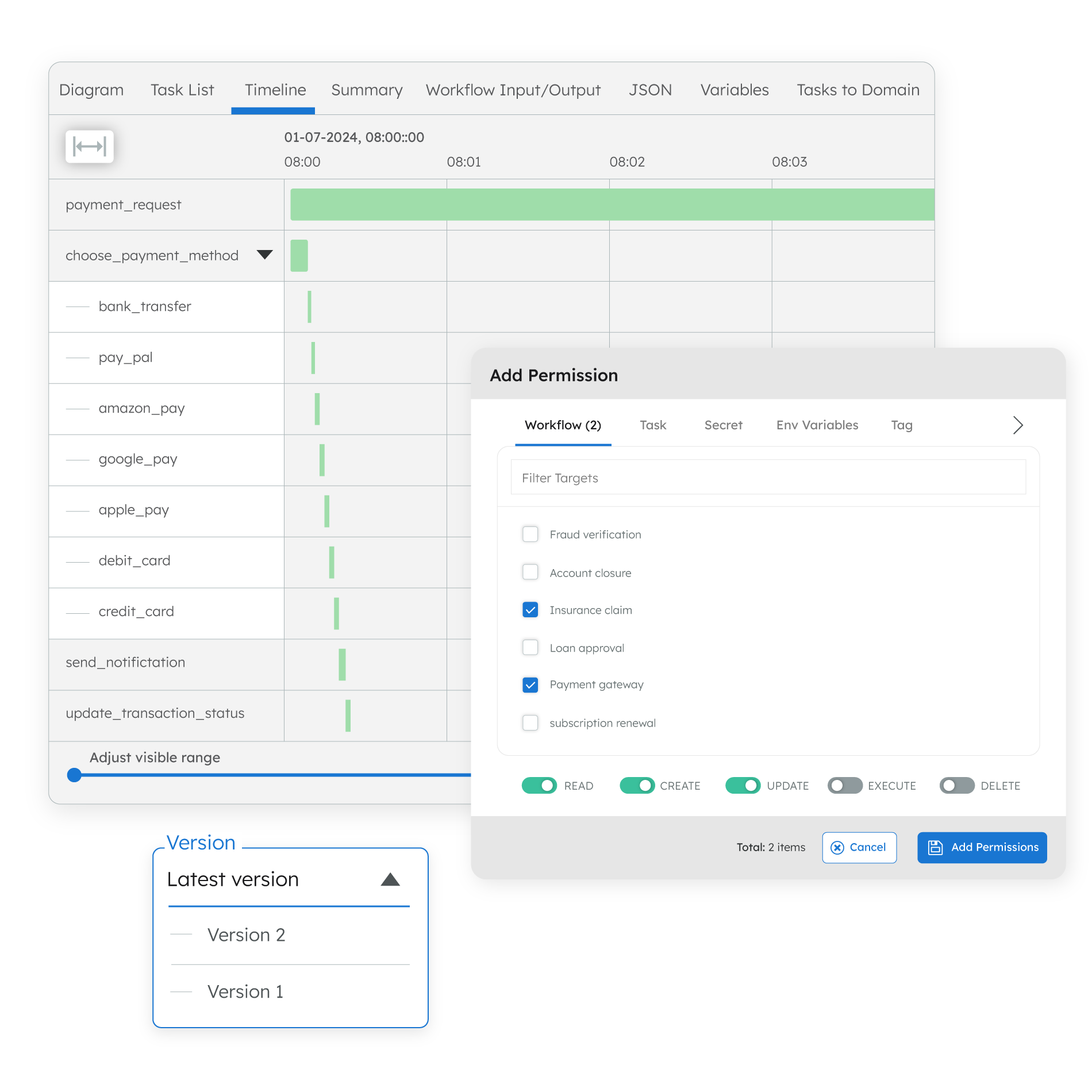 Versioning and Governance features