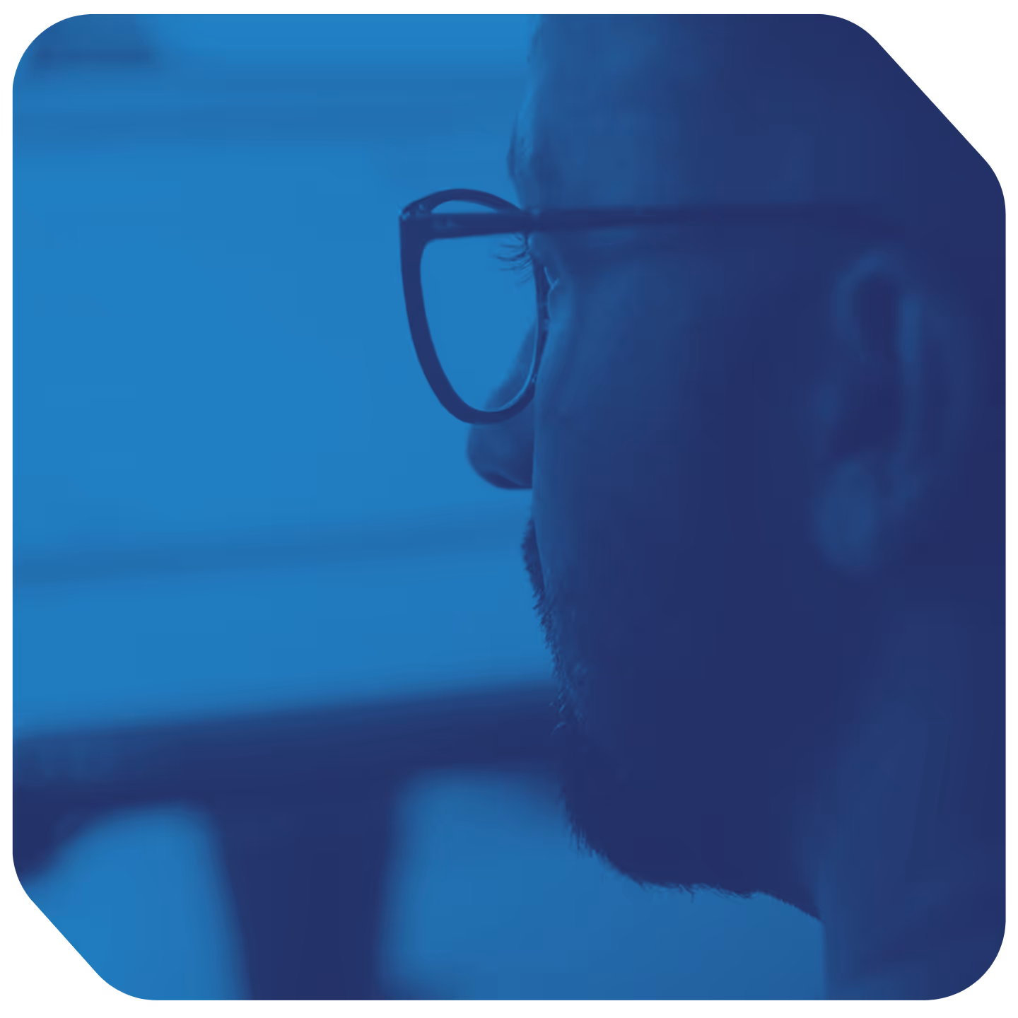 a man wearing glasses