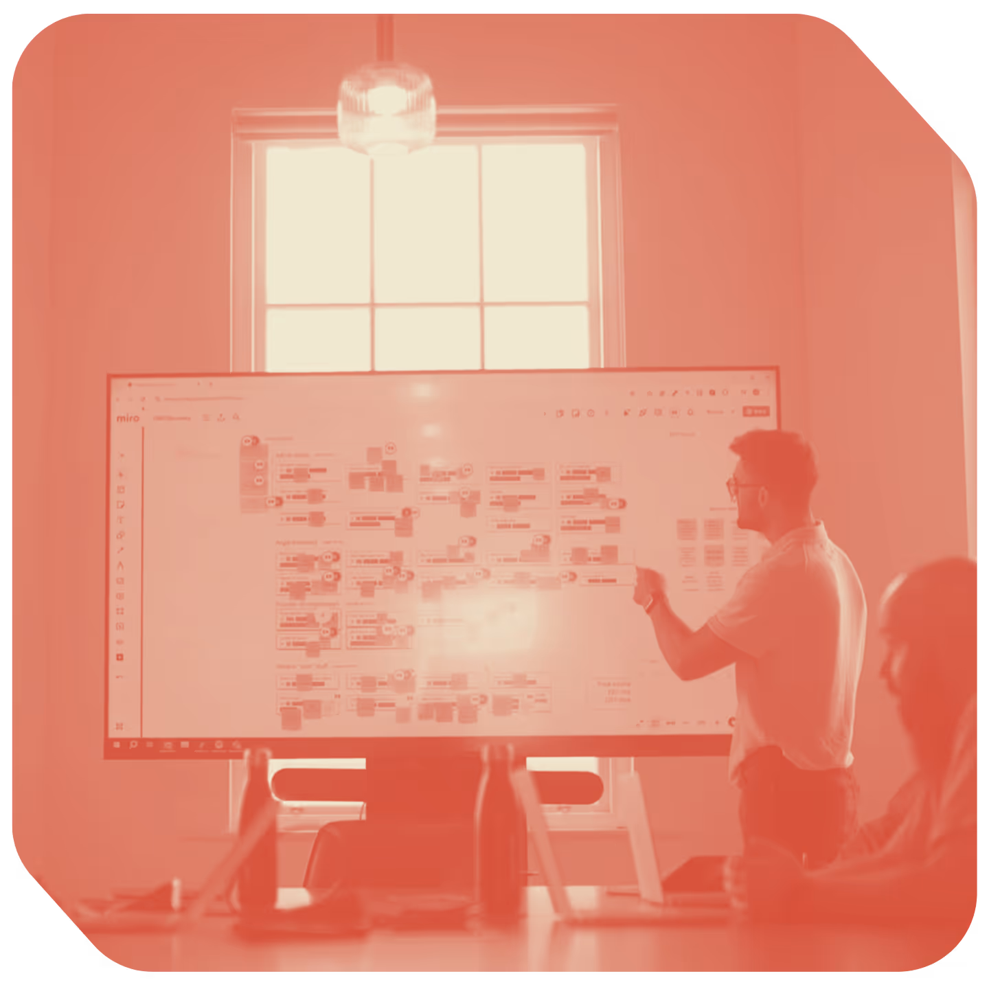 a man standing in front of a whiteboard