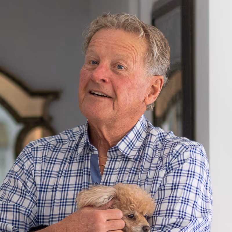 Clean Slate Clinic client and his dog