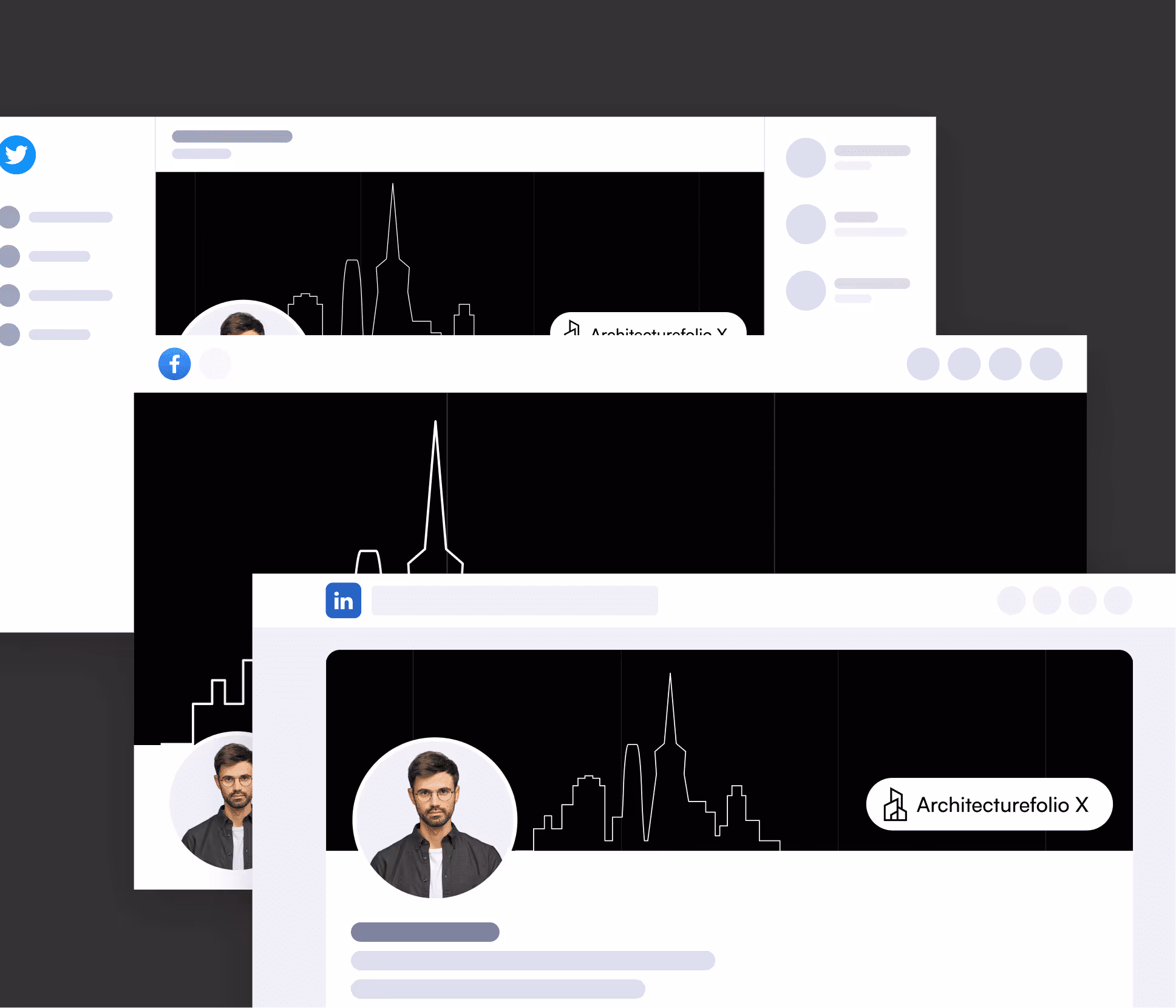 Architecture X - Social Media Assets - Architecture Webflow Template