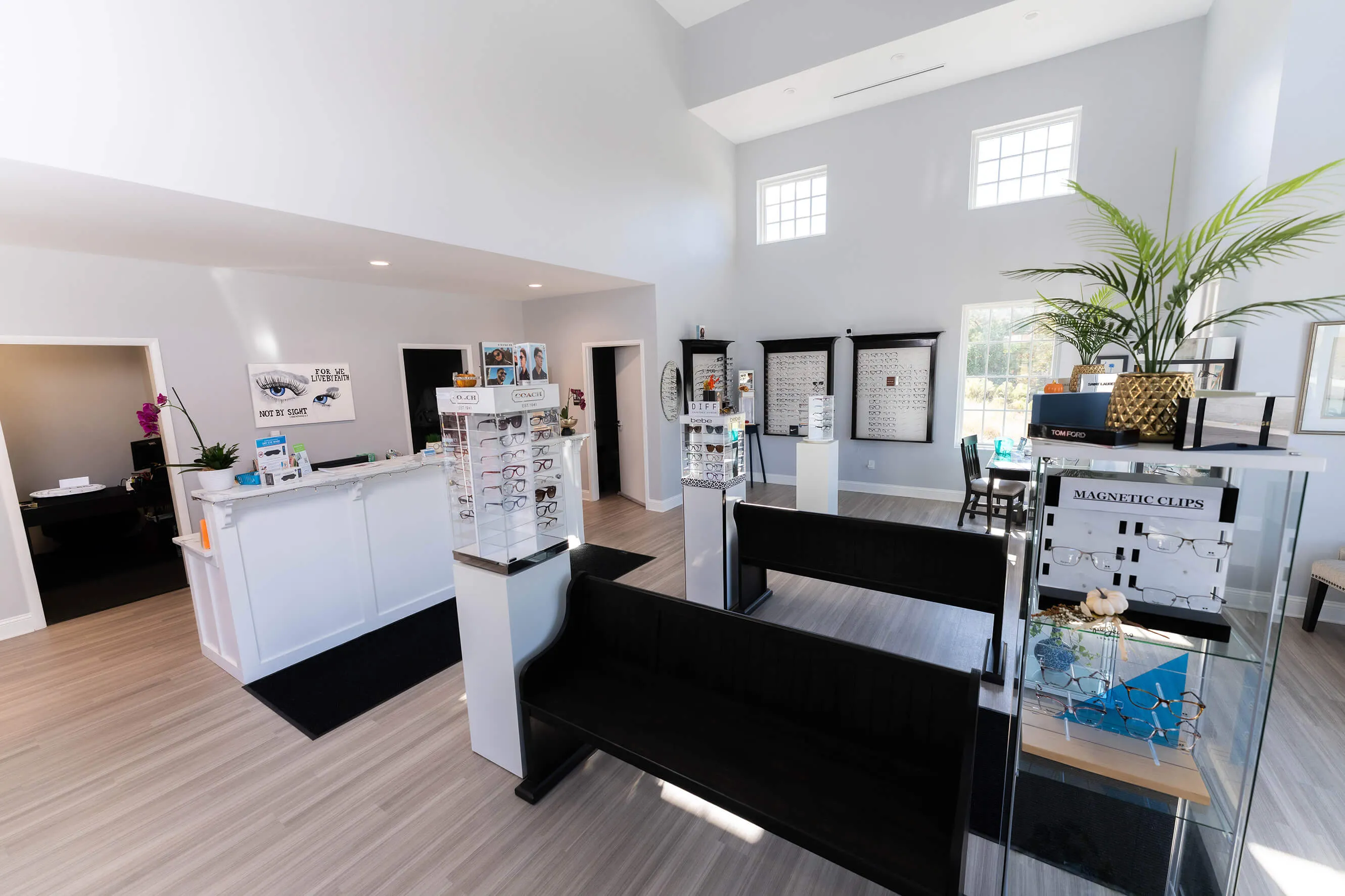 Interior View Of Optometry Facility With Clean, Modern Design Elements