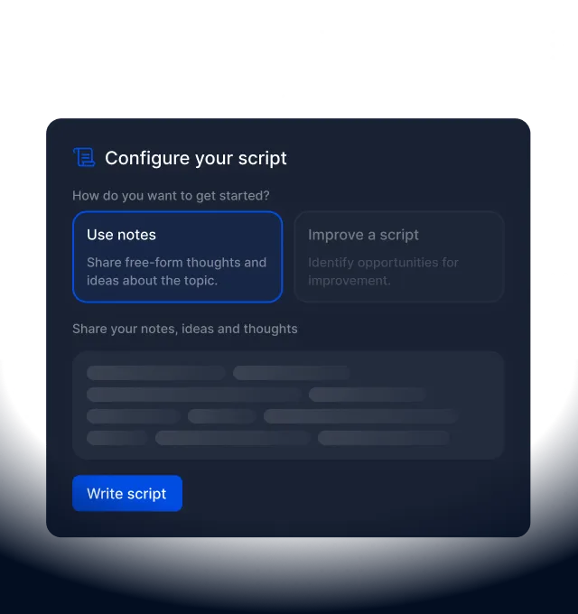 Write viral video scripts in seconds