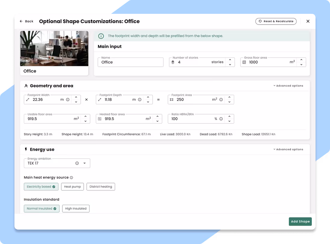 App functionality: Carbon calculation for non-experts