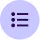 Purple circular icon with three horizontal lines and three dots on the left.