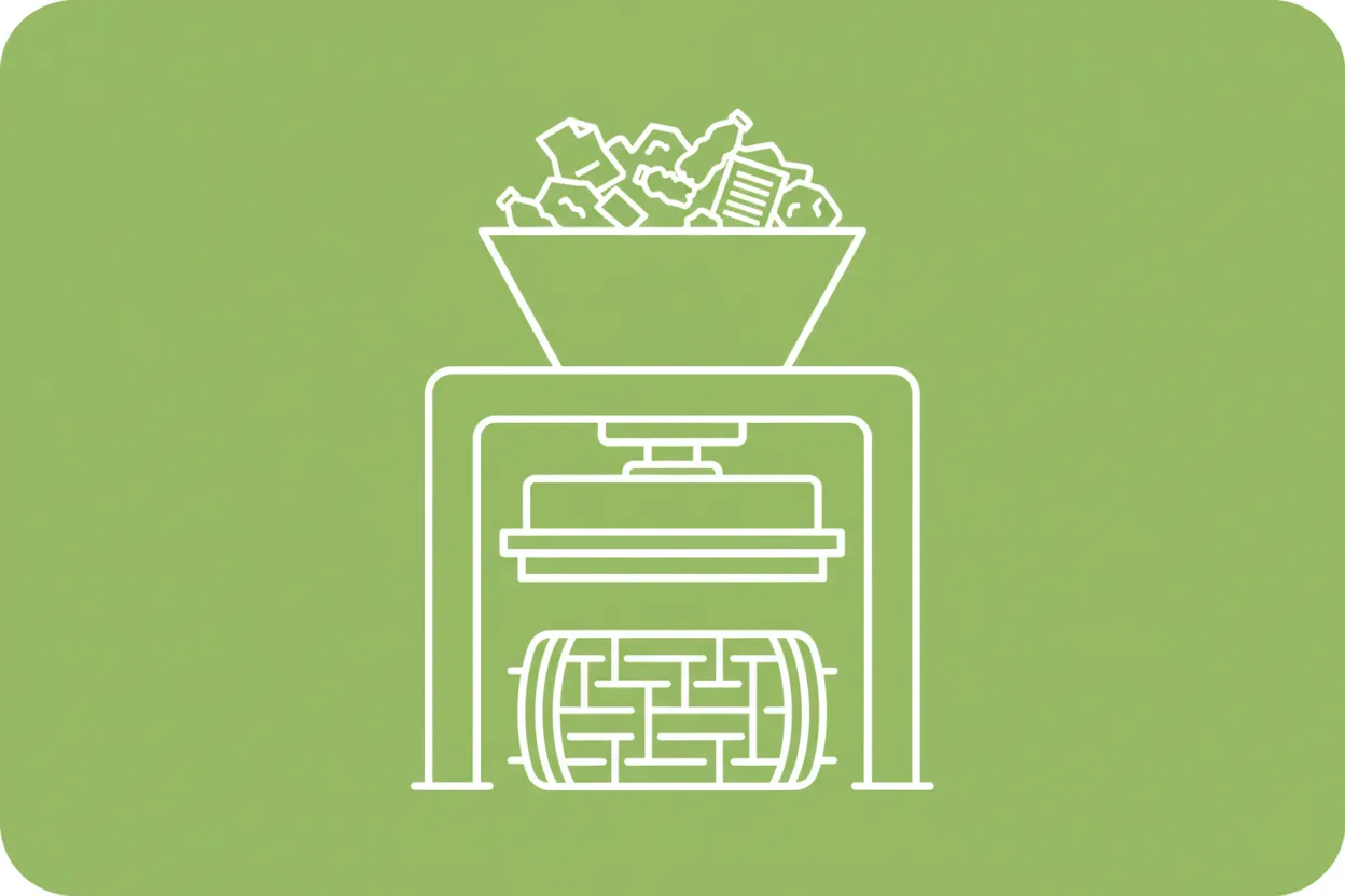 What is baling of recyclable materials?