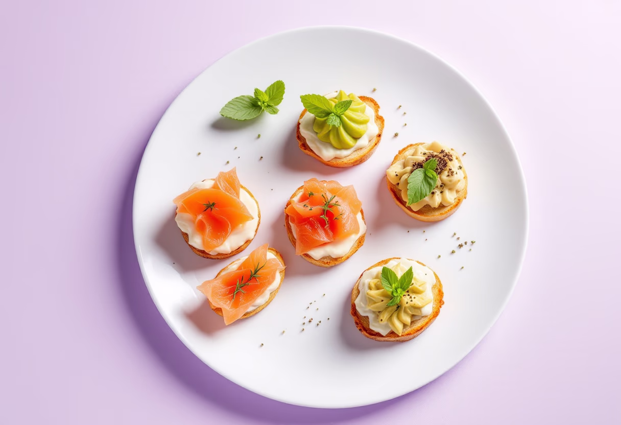 image of gourmet appetizers for a modern restaurant