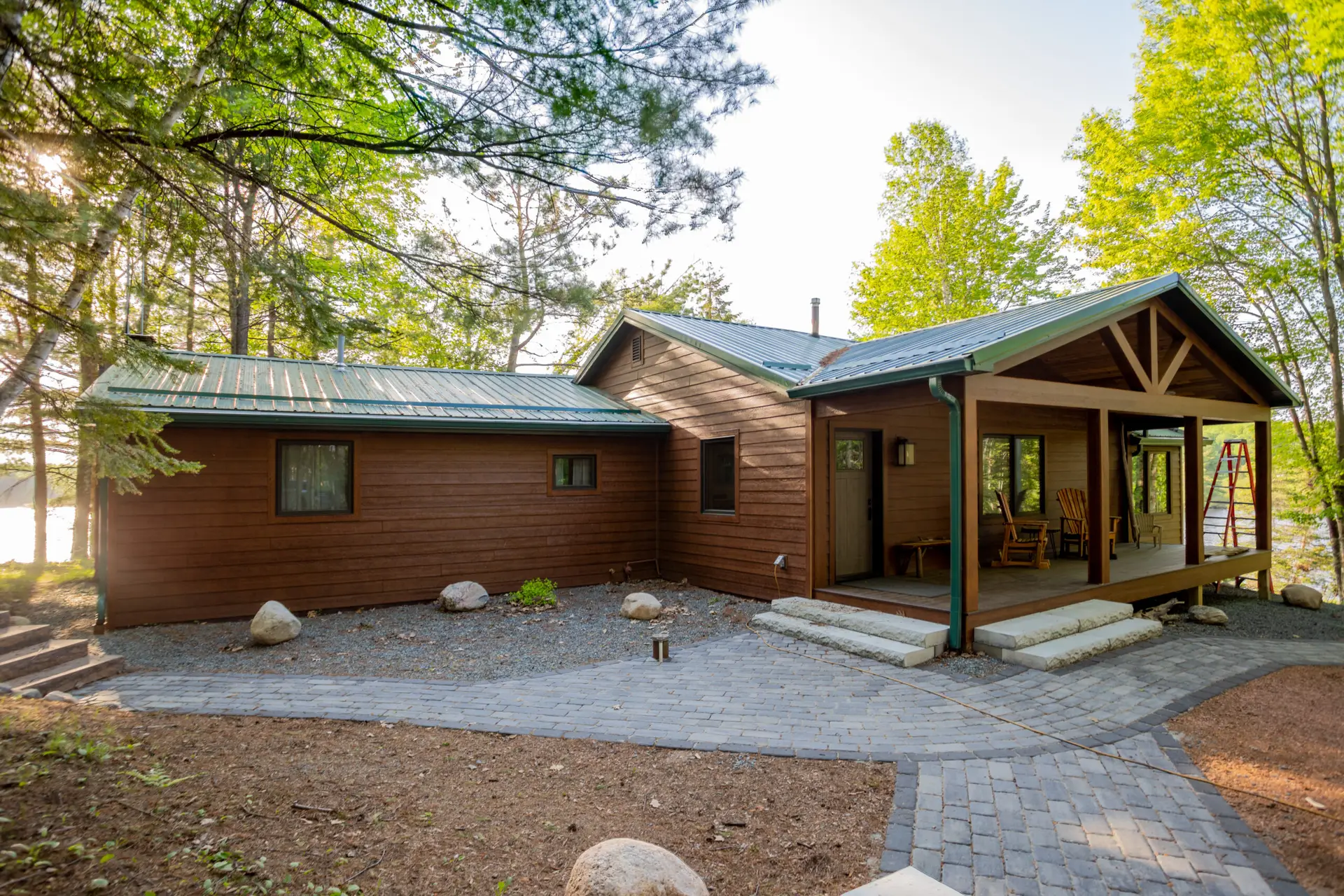 Standing-seam metal roof close-up