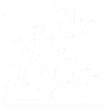 Icon of a hand pressing a button with buildings and a water droplet symbolizing disaster response.