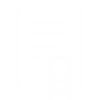 Icon of a white document with a checkmark on a black background.