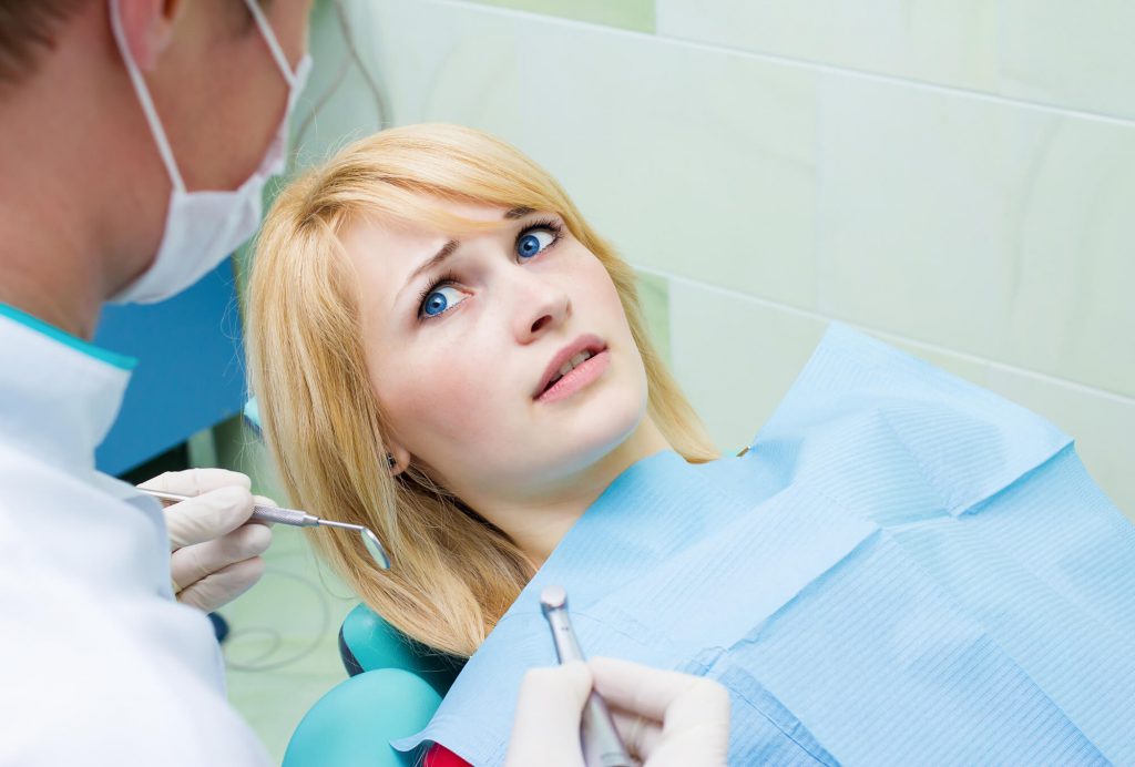 scared patient needing oral sedation in 33328