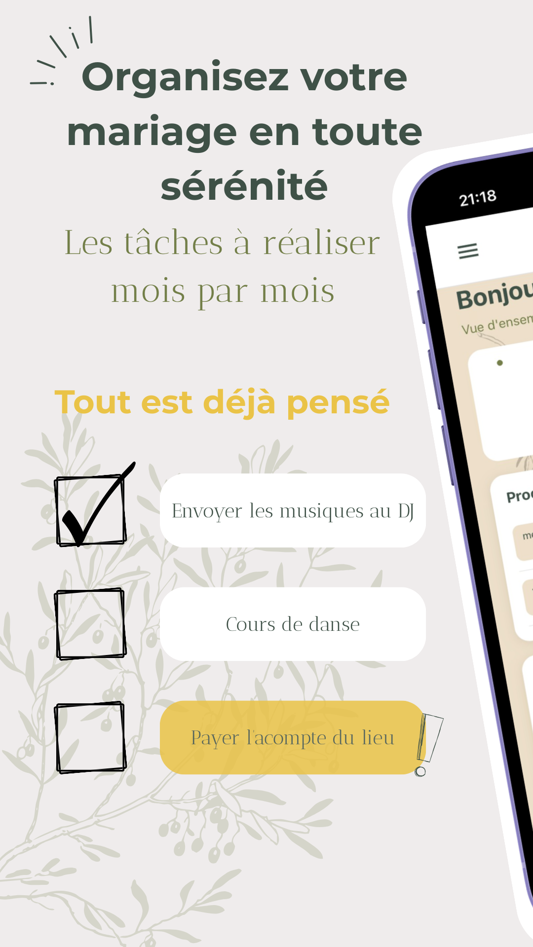 Tâches mois par mois - App Xyste