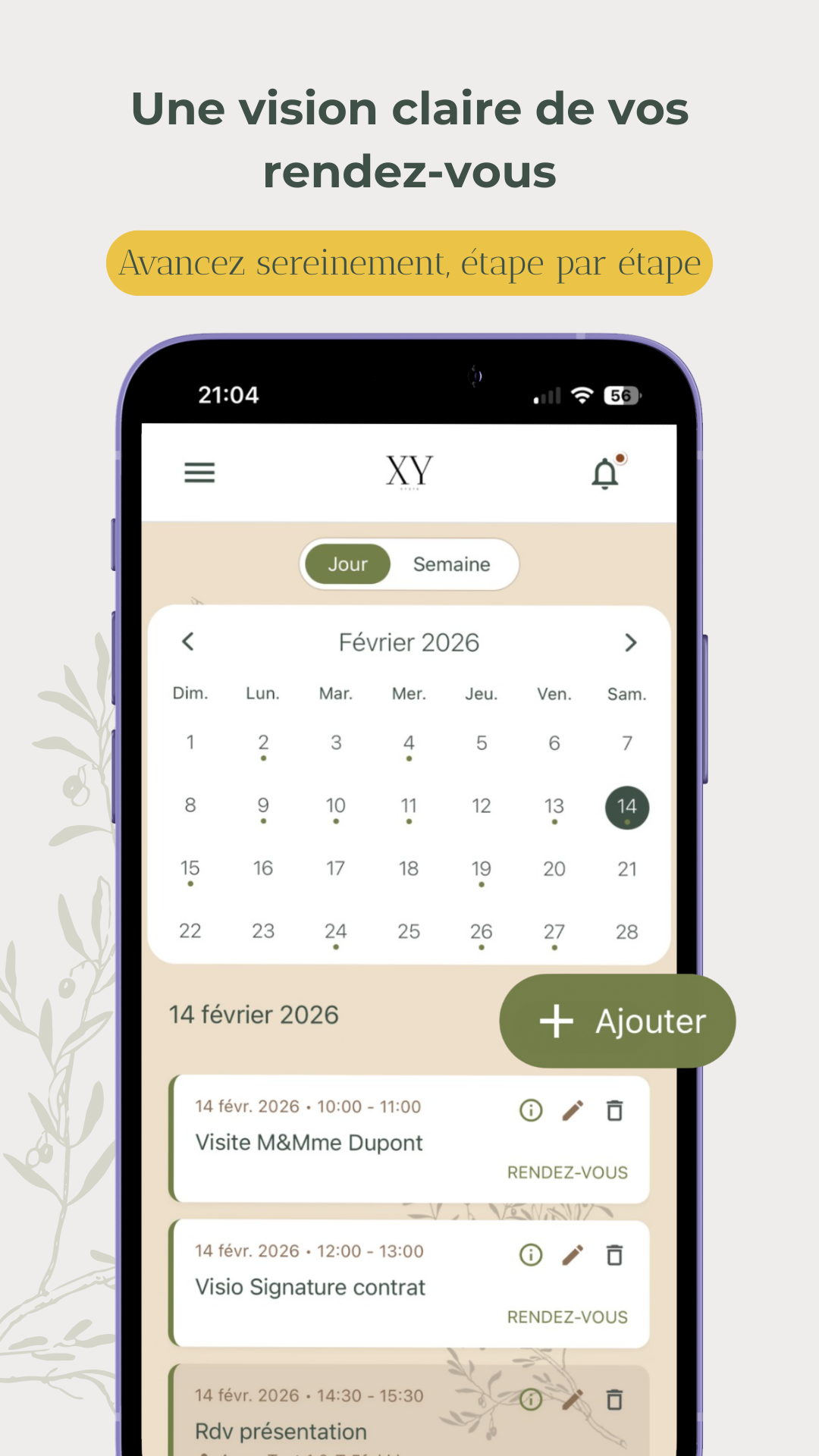 Messagerie prestataires - App Xyste