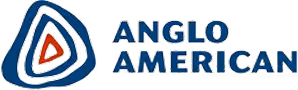 Anglo American company logo with a triangular emblem and blue text.