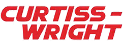 Curtiss-Wright logo in bold red letters with a gray shadow.