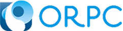 ORPC logo featuring a blue and black circular design beside the letters O R P C in blue.