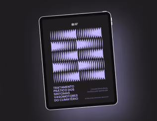 Capa do e-book sobre o tratamento prático dos sintomas vasomotores no climatério.