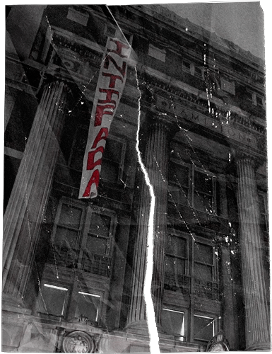 Editorial Image: Columbia Students Storm University Building and Hoist Banner Calling for 'Intifada'