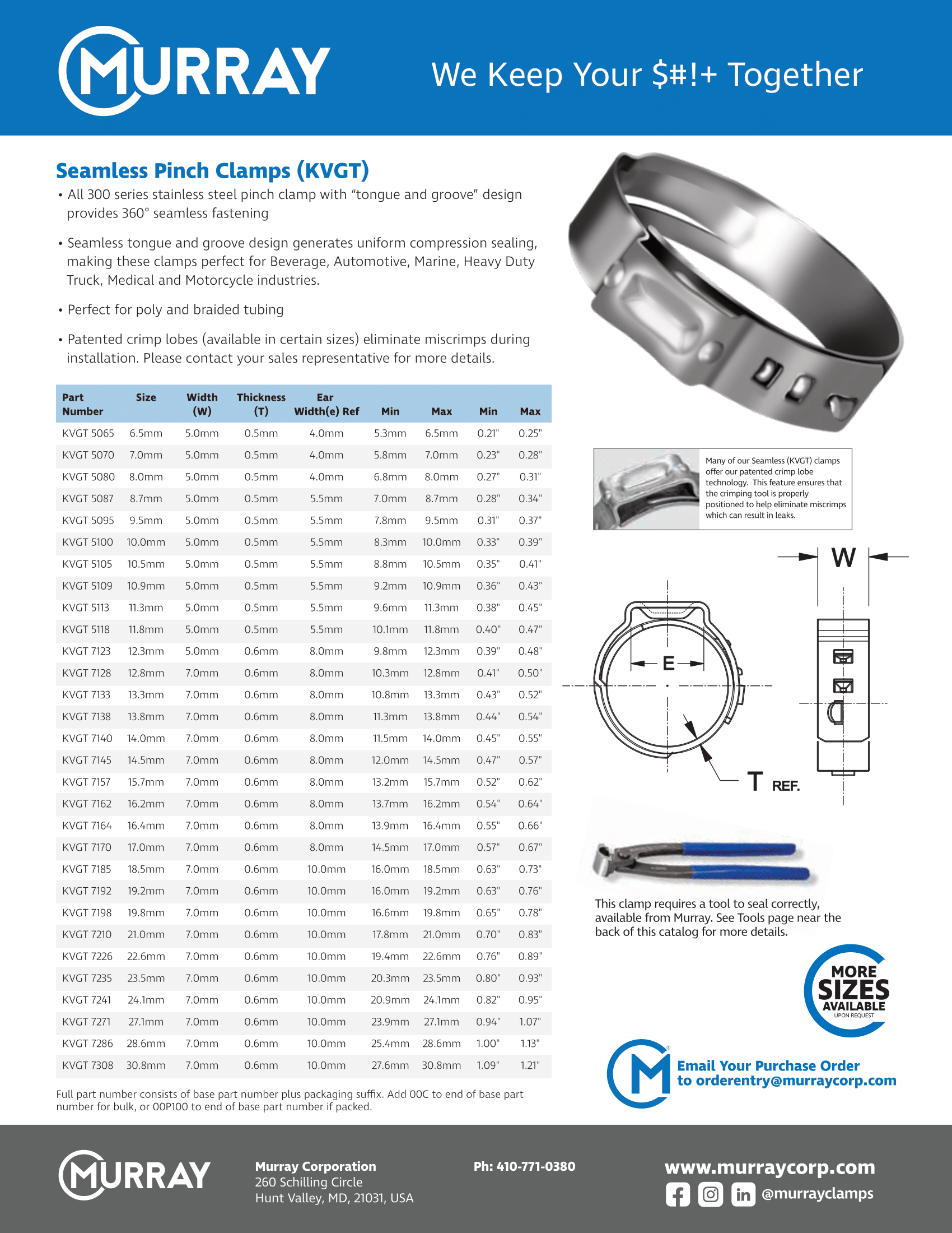 Seamless Pinch and Ear Clamps