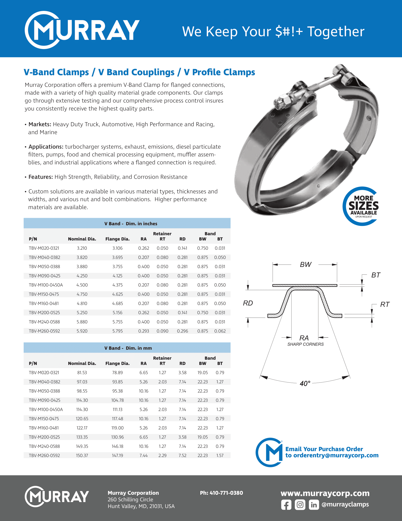 V-Band Clamps & Couplings