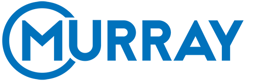 Murray company logo in blue with a circular design partially enclosing the letter M.