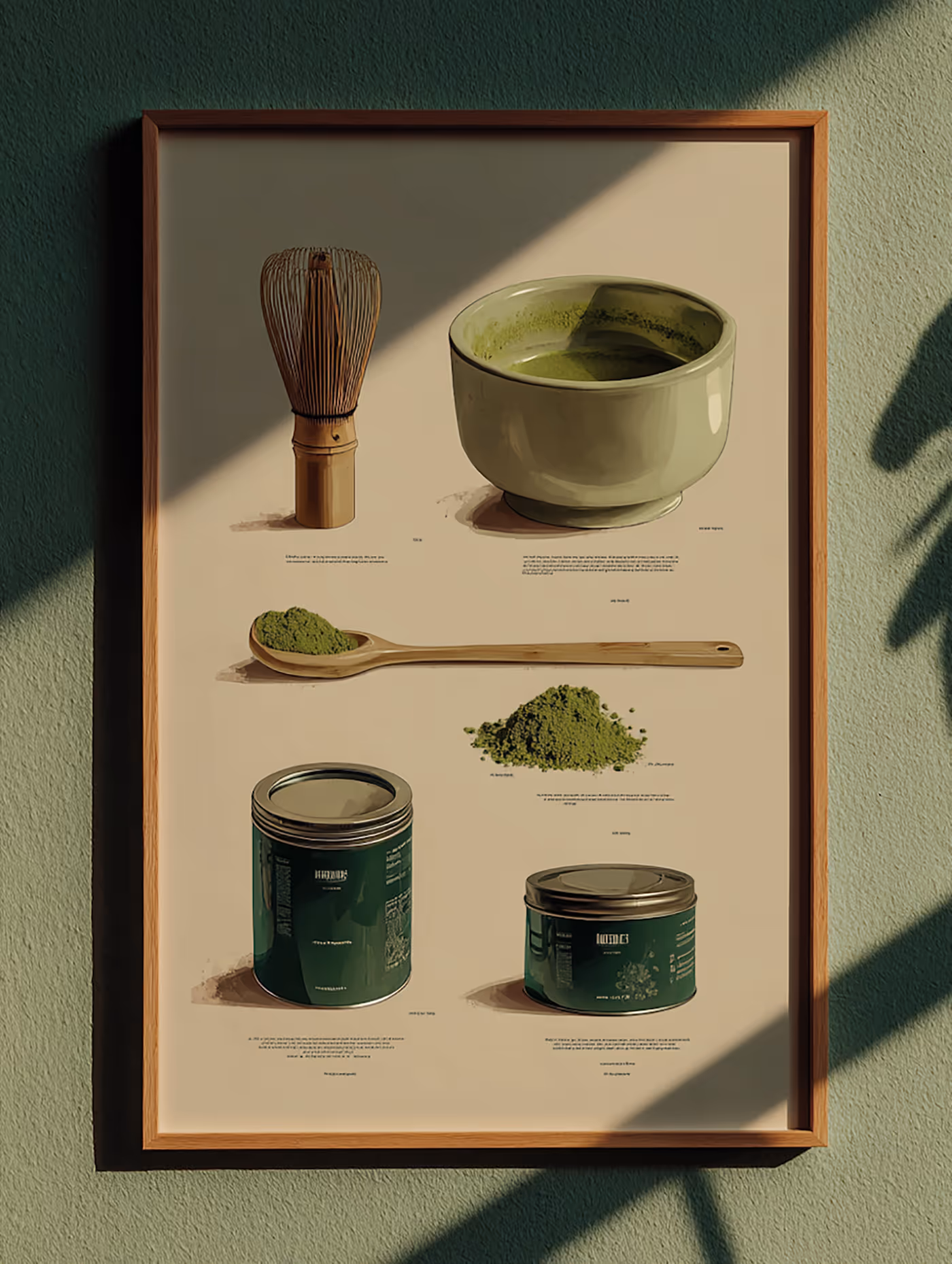 Mockup of a Matcha Tea Poster.