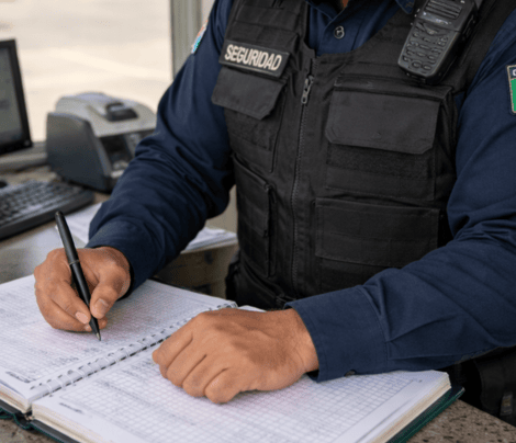 control de visitas en papel