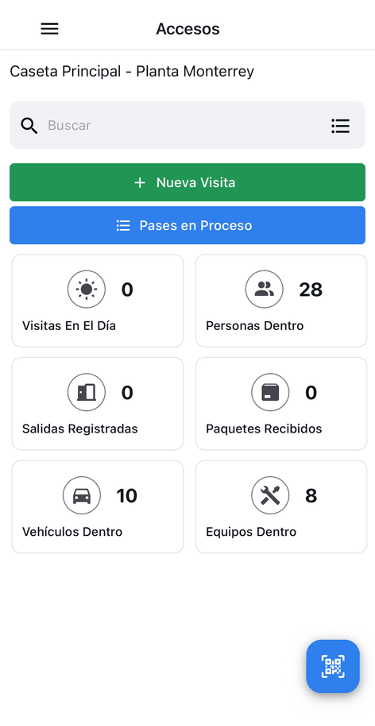 software control de acceso visitantes