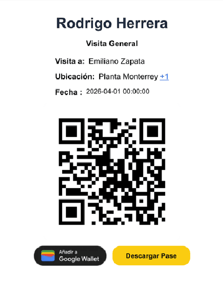 pase de acceso qr