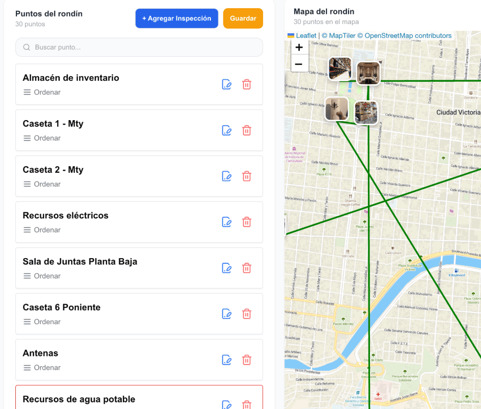 seguimiento de rondines con GPS