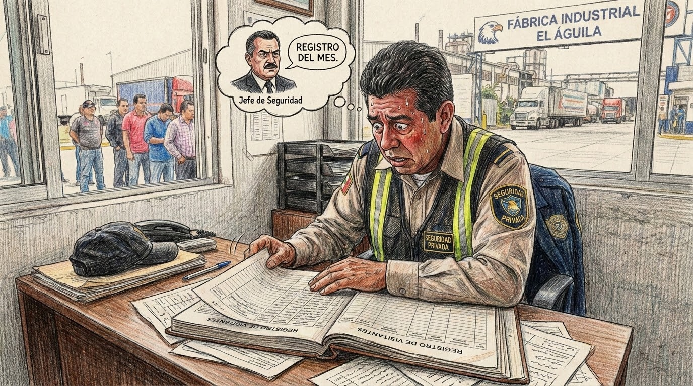 registro de visitas en fábrica